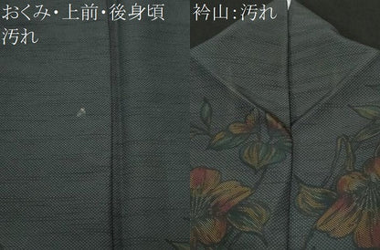平和屋着物■小紋 枝花文 洗える着物 CABE1903ev