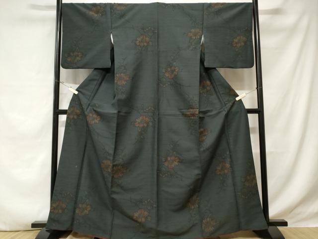 平和屋着物■小紋 枝花文 洗える着物 CABE1903ev