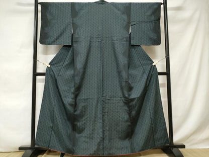 平和屋着物■小紋　麻の葉孔雀文　洗える着物　CABE1905ev