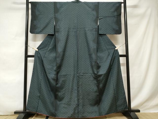 平和屋着物■小紋　麻の葉孔雀文　洗える着物　CABE1905ev