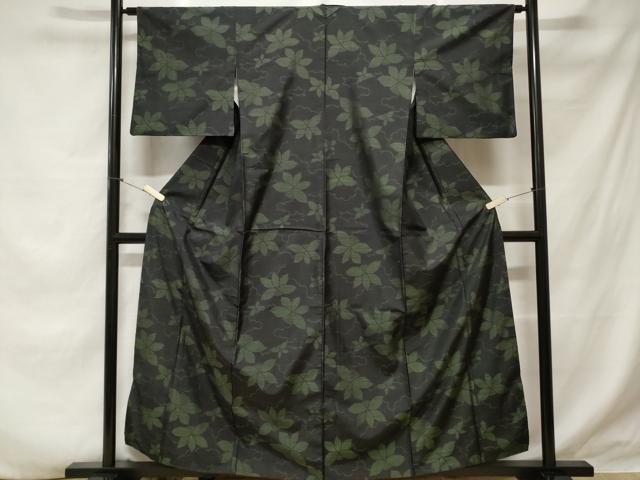 平和屋着物■本場大島紬　雲取り舞花文　正絹　逸品　CABE1916ev