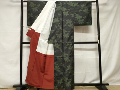 平和屋着物■本場大島紬　雲取り舞花文　正絹　逸品　CABE1916ev