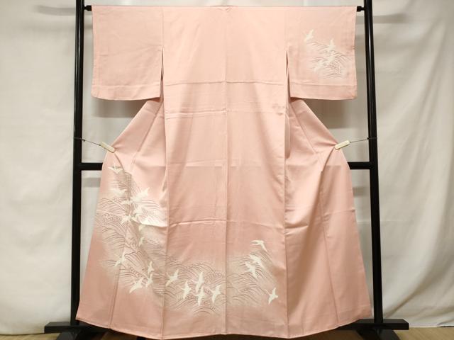 平和屋着物■訪問着 流水飛鶴文 暈し染め 正絹 逸品 CABE1932ev