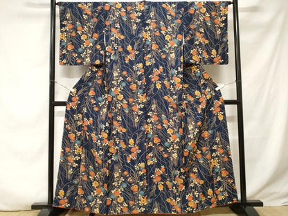 平和屋着物■上質な小紋 竹 枝花文 正絹 逸品 CABE1935ev