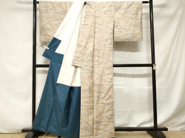 平和屋着物■本場大島紬 7マルキ 更紗枝花文 正絹 逸品 CABE1947ev