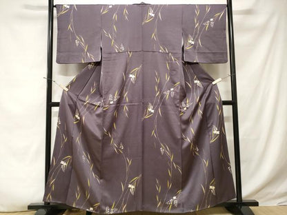 平和屋着物■上質な小紋 枝花文 金彩 正絹 逸品 CABE1961ev