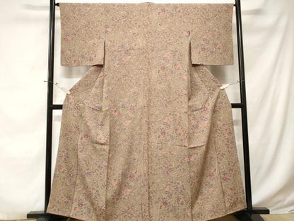 平和屋着物■上質な小紋 枝花文 正絹 逸品 CABE1970ev