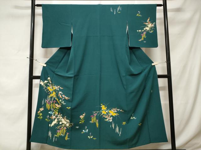 平和屋着物■訪問着 作家物 草花文 金彩 正絹 逸品 CABE1975ev