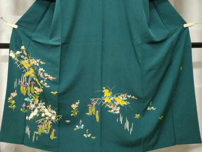 平和屋着物■訪問着 作家物 草花文 金彩 正絹 逸品 CABE1975ev