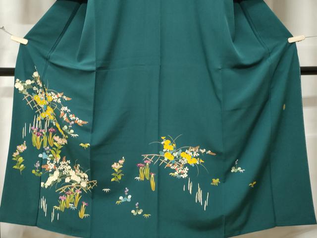 平和屋着物■訪問着 作家物 草花文 金彩 正絹 逸品 CABE1975ev