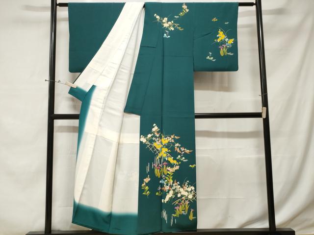 平和屋着物■訪問着 作家物 草花文 金彩 正絹 逸品 CABE1975ev