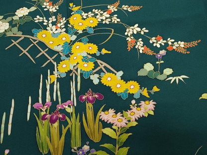 平和屋着物■訪問着 作家物 草花文 金彩 正絹 逸品 CABE1975ev
