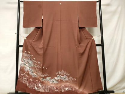 平和屋着物■豪華色留袖　白鷺　御所解文　正絹　逸品　CABE1980ev
