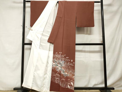 平和屋着物■豪華色留袖　白鷺　御所解文　正絹　逸品　CABE1980ev