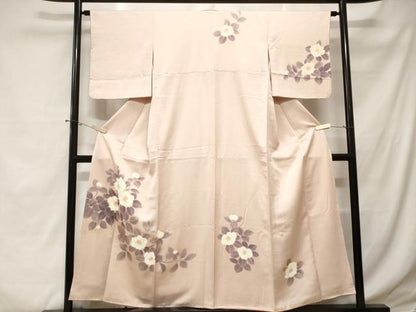 平和屋着物■訪問着 枝椿文 正絹 逸品 CABE1998ev