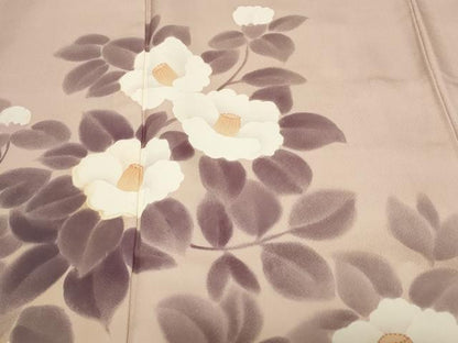 平和屋着物■訪問着 枝椿文 正絹 逸品 CABE1998ev