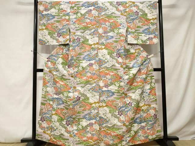 平和屋着物■上質な小紋 御所解文 正絹 逸品 CABE1999ev