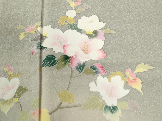 平和屋着物●訪問着　友禅　鷺草　枝花文　暈し染め　正絹　逸品　未使用　CABE2004yc