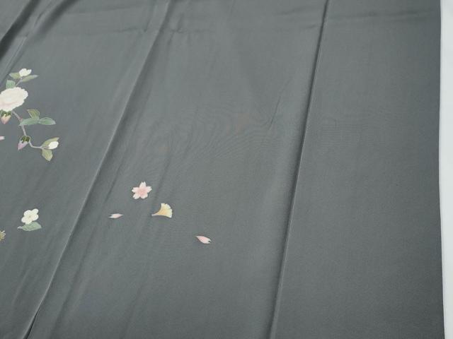 平和屋着物●訪問着　友禅　枝花文　暈し染め　正絹　逸品　CABE2008yc