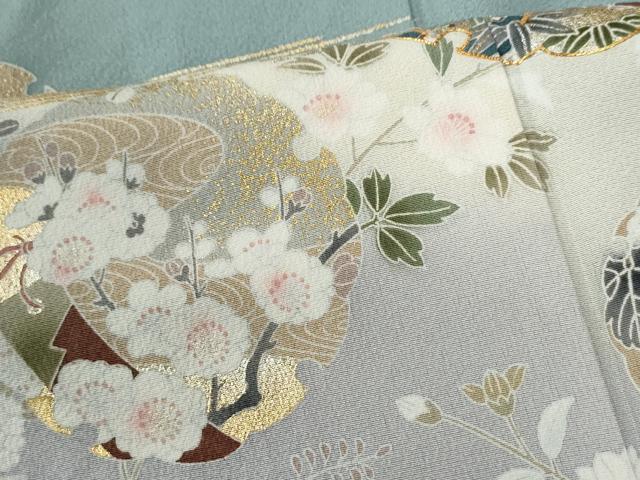 平和屋着物●豪華色留袖　駒刺繍　流水雪輪花車文　暈し染め　金彩　正絹　逸品　未使用　CABE2009yc