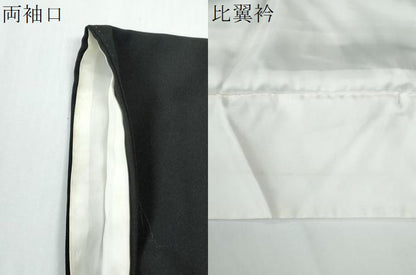 平和屋着物●豪華黒留袖　駒刺繍　鬘帯飛鶴雲取り吉祥花唐草文　金彩　正絹　逸品　CABE2010yc