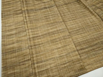 平和屋着物●上質な紬　越後の紬座　霞文　反端付き　正絹　逸品　未使用　CABE2017yc