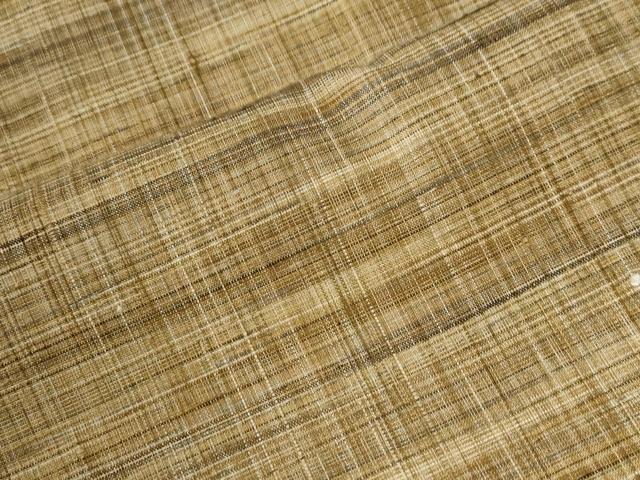 平和屋着物●上質な紬　越後の紬座　霞文　反端付き　正絹　逸品　未使用　CABE2017yc