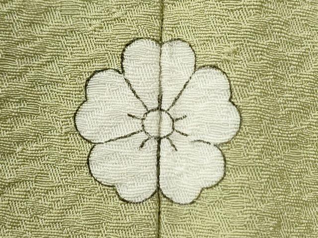 平和屋着物●上質な色無地　絹之舞　若菜色　反端付き　正絹　逸品　未使用　CABE2019yc