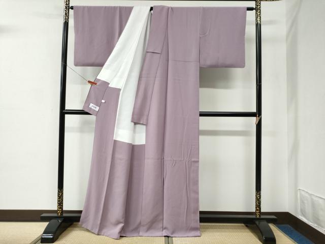 平和屋着物●上質な色無地　浅紫色　正絹　逸品　CABE2026yc