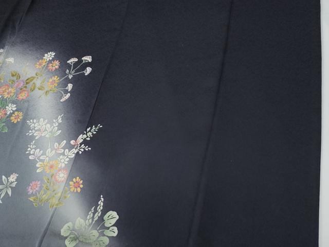 平和屋着物●訪問着　駒刺繍　草花文　暈し染め　正絹　逸品　CABE2027yc