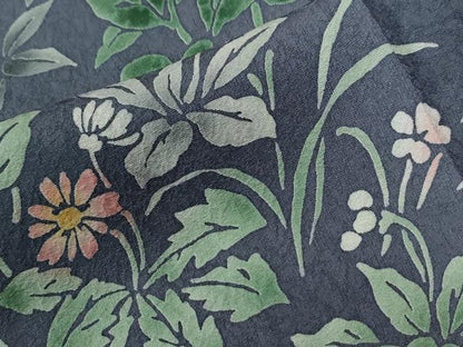平和屋着物●訪問着　駒刺繍　草花文　暈し染め　正絹　逸品　CABE2027yc