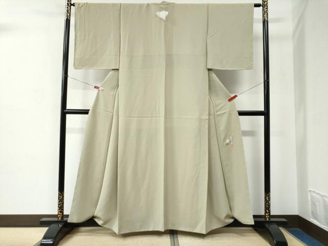 平和屋着物●本草木染作家　瑞寶　色無地　練色　正絹　逸品　未使用　CABE2030yc