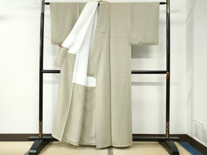 平和屋着物●本草木染作家　瑞寶　色無地　練色　正絹　逸品　未使用　CABE2030yc
