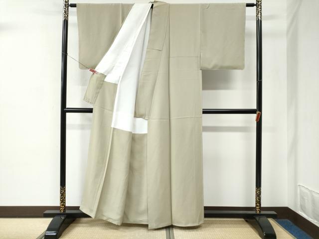平和屋着物●本草木染作家　瑞寶　色無地　練色　正絹　逸品　未使用　CABE2030yc