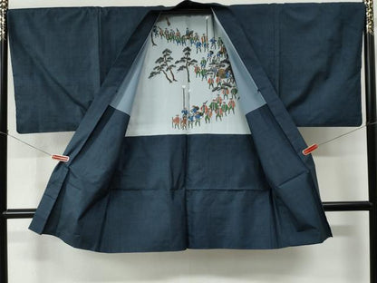 平和屋着物●男性　本場大島紬　アンサンブル　100亀甲　総詰め　正絹　逸品　CABE2032yc