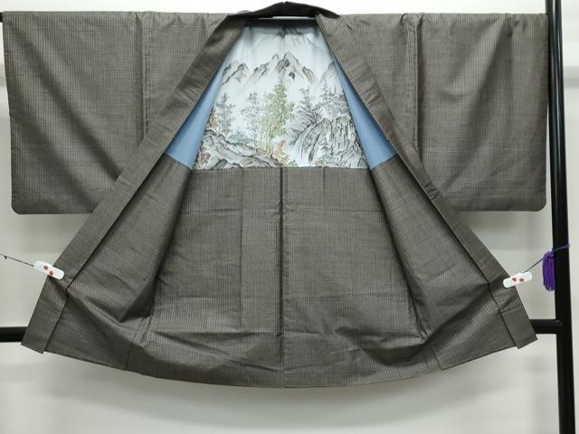 平和屋着物●男性　本場大島紬　アンサンブル・長襦袢セット　有馬柄　正絹　逸品　CABE2033yc
