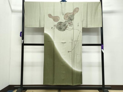 平和屋着物●男性　本場大島紬　アンサンブル・長襦袢セット　100亀甲　総詰め　羽裏：鷹　正絹　逸品　CABE2034yc