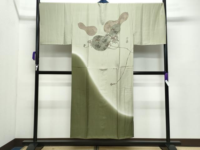 平和屋着物●男性　本場大島紬　アンサンブル・長襦袢セット　100亀甲　総詰め　羽裏：鷹　正絹　逸品　CABE2034yc