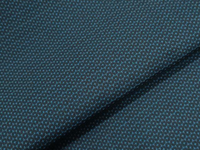 平和屋着物●男性　紬　アンサンブル　80亀甲　総詰め　正絹　逸品　CABE2035yc