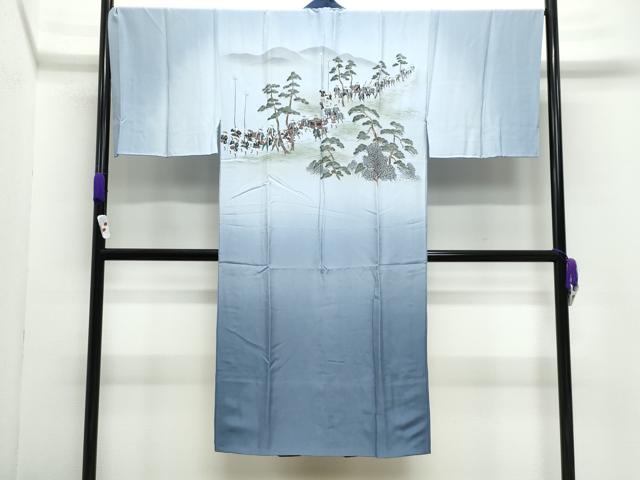 平和屋着物●男性　本場大島紬　アンサンブル・長襦袢セット　80亀甲　総詰め　正絹　逸品　CABE2037yc