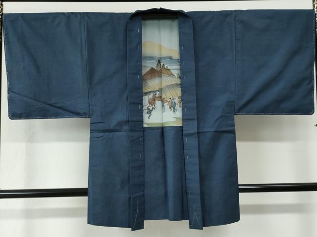平和屋着物●男性　本場大島紬　アンサンブル　100亀甲　総詰め　正絹　逸品　未使用　CABE2039yc