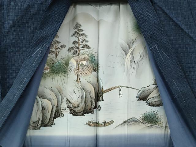 平和屋着物●男性　本場大島紬　アンサンブル　100亀甲　総詰め　川畑春廣作　証紙付き　正絹　逸品　未使用　CABE2040yc