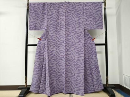 平和屋着物●江戸小紋　鮫小紋柄　霞文　正絹　逸品　CABE2044yc
