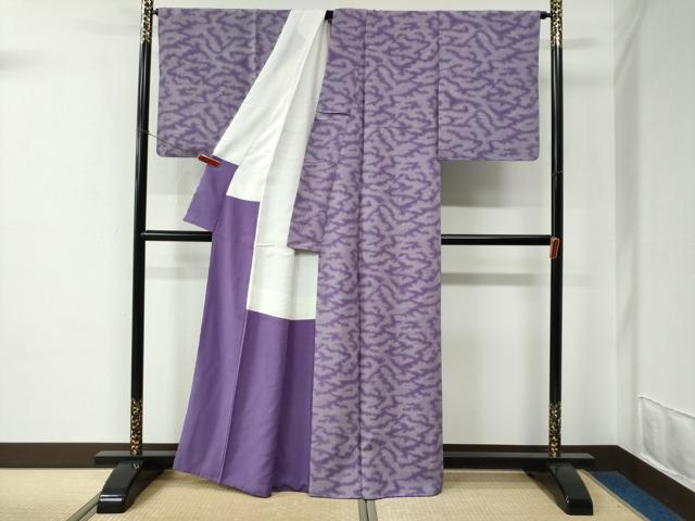 平和屋着物●江戸小紋　鮫小紋柄　霞文　正絹　逸品　CABE2044yc