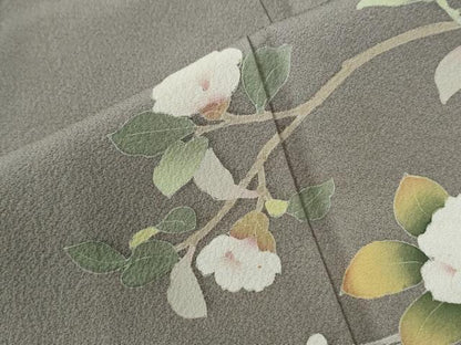 平和屋着物●訪問着　友禅　作家物　枝花文　正絹　逸品　CABE2046yc