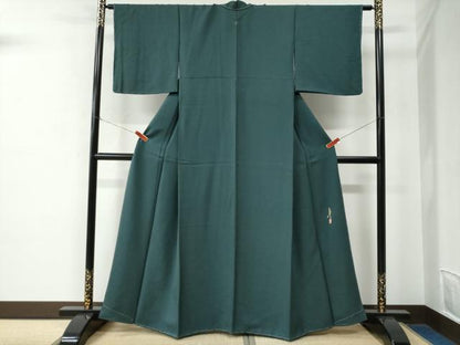 平和屋着物●本草木染作家　瑞寶　色無地　紋意匠　天鵞絨色　正絹　逸品　未使用　CABE2047yc