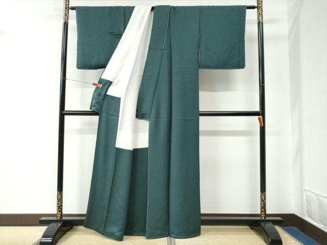 平和屋着物●本草木染作家　瑞寶　色無地　紋意匠　天鵞絨色　正絹　逸品　未使用　CABE2047yc