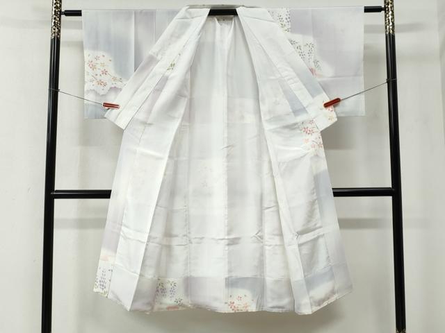 平和屋着物●長襦袢　袷　枝桜花文　暈し染め　正絹　逸品　CABE2066yc