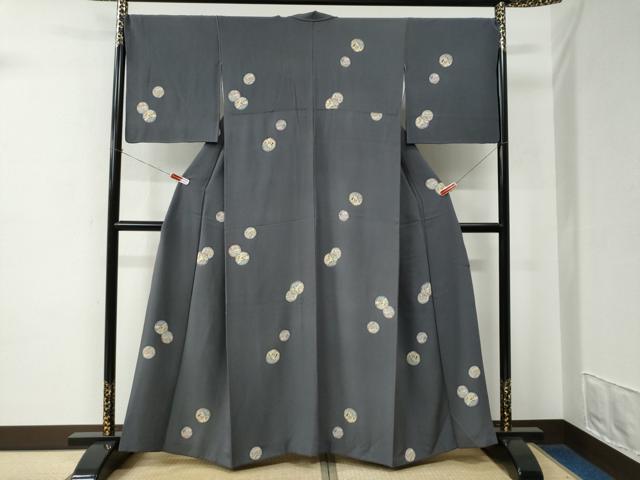 平和屋着物●上質な小紋　雪輪吉祥文　正絹　逸品　CABE2068yc