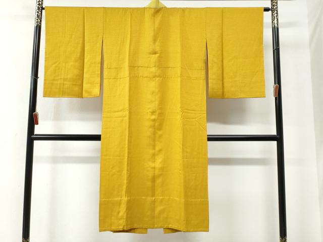 平和屋着物●長襦袢　無双仕立て　鱗地紋　黄金色　やまと誂製　正絹　逸品　CABE2070yc